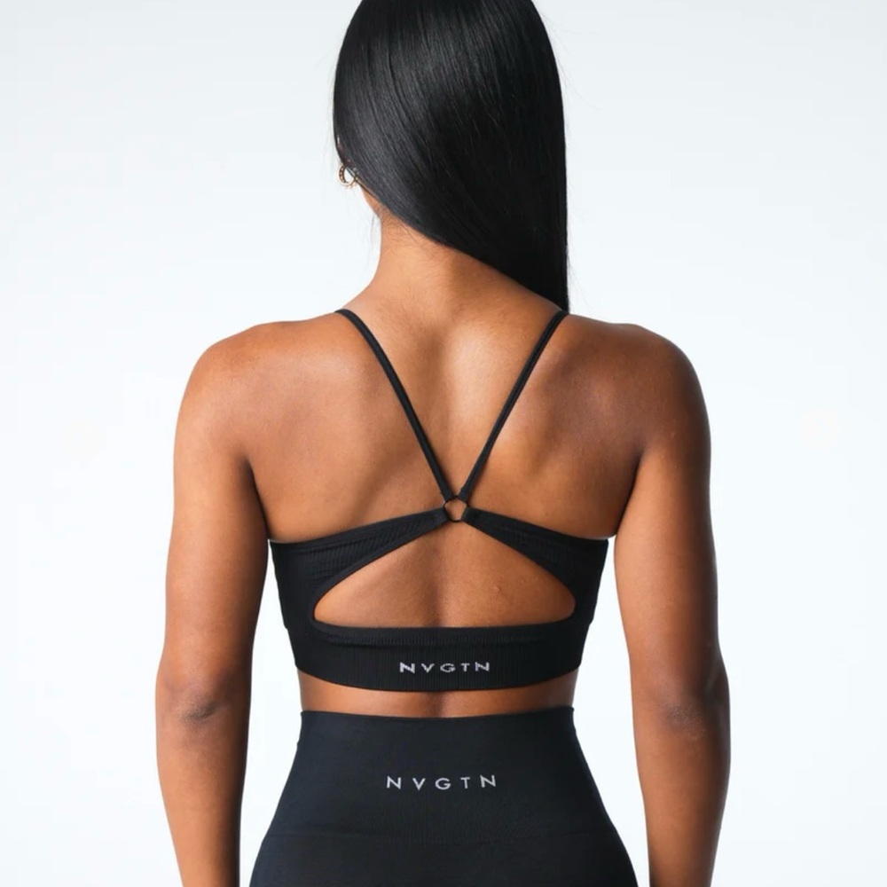 Black Glimpse Ribbed Seamless Bra- NVGTN. Only worn once